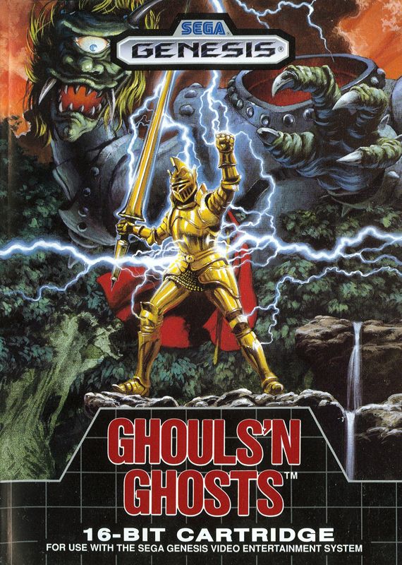 Ghouls 'n Ghosts box art for Sega Mega Drive